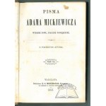 MICKIEWICZ Adam, Pisma.