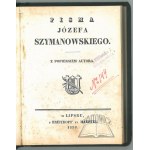 SZYMANOWSKI Joseph, Writings.