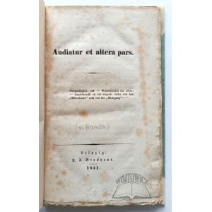 (HANSEN), Audiatur et altera pars.