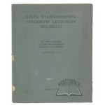 LISTA starszeństwa oficerów legjonów polskich.