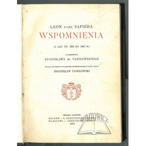 SAPIEHA Leon Xiążę, Memoirs.