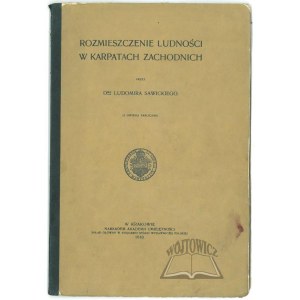 SAWICKI Ludomir, (Autograph). Population distribution in the Western Carpathians.