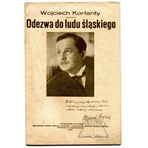 KORFANTY Wojciech, Proklamation an das schlesische Volk.