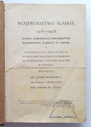 WOJEWÓZTWO Śląskie 1918-1928.