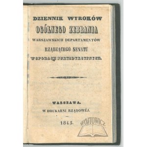 DZIENNIK wyroków Rady Stanu w sporach jurysdykcyjnych.