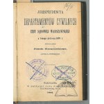 KARPIŃSKI Józef, Jurisprudencya Departamentów Cywilnych Izby Sądowej Warszawskiej.