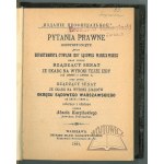 KARPIŃSKI Józef, Legal questions resolved by the Civil Department of the Warsaw Judicial Chamber