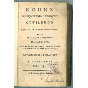 ŁABÊCKI Antoni, Codex of Civil Litigation.