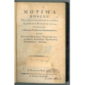MOTIWA des französischen Codex der Strafgerichtsbarkeit.