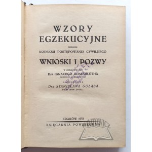 ROSENBLÜTH Ignacy, Wzory egzekucyjne według Kodeksu Postępowania Cywilnego.