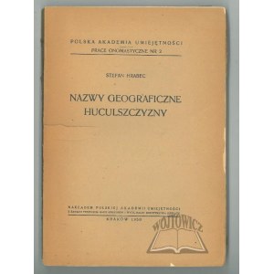 HRABEC Stefan, Nazwy geograficzne huculszczyzny.