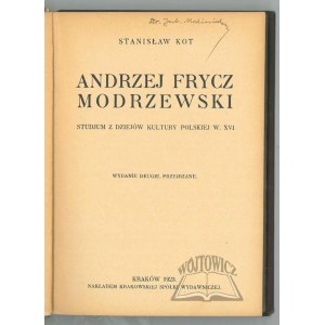 KOT Stanisław, Andrzej Frycz Modrzewski.
