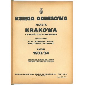 Adressbuch der Stadt Krakau und der Woiwodschaft Krakau