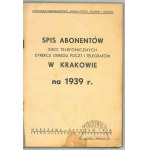 Verzeichnis der Abonnenten des Telefonnetzes der Post- und Telegraphendirektion in Krakau