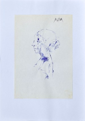 Roman BANASZEWSKI (1932-2021), Szkice popiersia kobiety z lewego profilu