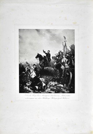 Juliusz KOSSAK (1824-1899), Sobieski błogosławi chorągiew królewicza Aleksandra uderzającą na obóz Wielkiego Wezyra pod Wiedniem