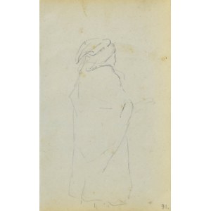 Jacek MALCZEWSKI (1854-1929), Umriss einer Frau auf dem Lande, von rechts dargestellt