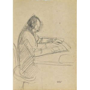 Wojciech WEISS (1875-1950), Lesender Mann am Tisch - Porträt des Vaters des Künstlers Stanislaw, 1914