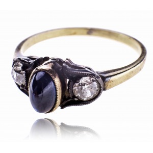 Diamantring aus 0,583 Gold und Silber
