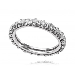 Bague en platine avec diamant
