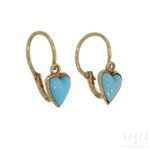A pair of heart-shaped earrings, France, late 19th century