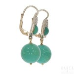 A pair of turquoise earrings, 20th century