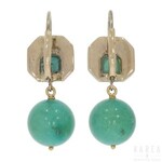 A pair of turquoise earrings, 20th century