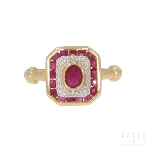 An Art Deco type ring, contemporary