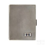 A silver cigarette case, early 20th century