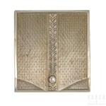 A silver match-book case cover, by Fritz Bemberg (active 1900-1940), Pforzheim, Germany, early 20th century