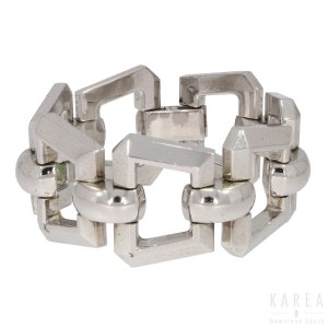 A silver chunky link bracelet, Italy, 20th century