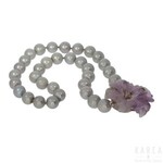 A pearl and carved amethyst necklace, 20th century