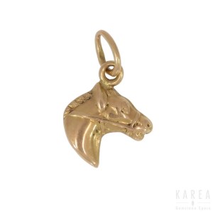 A pendant/charm modelled as a horse’s head, 20th century