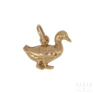 A pendant/charm modelled as a duck, 20th century