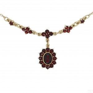 A garnet necklace, Czechia, 20th century