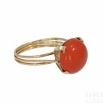 A coral set ring, Egypt, after 1940