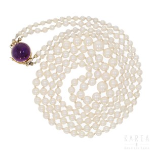 A two strand pearl necklace, Stigbert Engelbert, Stockholm, 1963