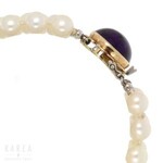 A pearl bracelet, mid-20th century