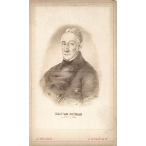 [KOŹMIAN Kajetan - fotografia portretowa]. [nie po 1856/l. 90. XIX w.]. Fotografia form. 9,1x5,...