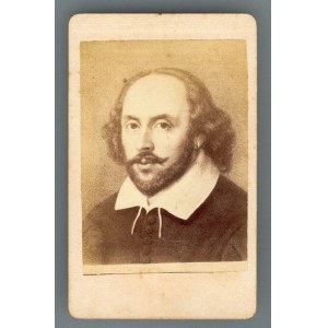 [SHAKESPEARE William - fotografia portretowa]. [l. 70. XIX w.?]. Fotografia form. 8x5,5 cm na podkładzie form. 10,...
