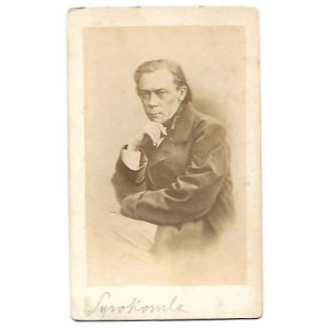 [SYROKOMLA Władysław - fotografia portretowa]. [l. 70. XIX w.]. Fotografia form. 8,5x5,3 cm na oryg....