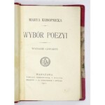 KONOPNICKA M.  – Wybór poezyi. 1911