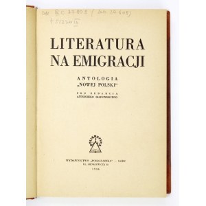 SŁONIMSKI A. - Literatura na emigracji. 1946