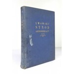 LWOWSKI Synod Archidiecezjalny R. P. 1930. [Lwów] 1931. B. w. 8, s. 246. oprawa płótno zdobione z epoki.
