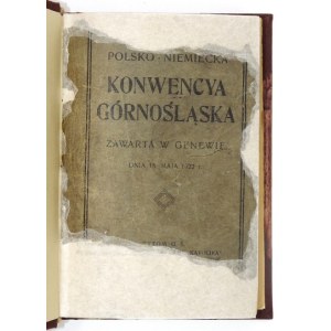 POLSKO-NIEMIECKA konwencya górnośląska  Genewa 15 maja 1922 r.