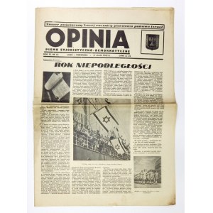 OPINIA. Pismo syjonistyczno-demokratyczne. R. 4, nr 55 1949