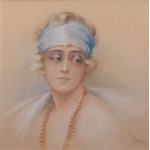 Malarz nieokreślony (XIX/XX w.), Kobieta z koralami