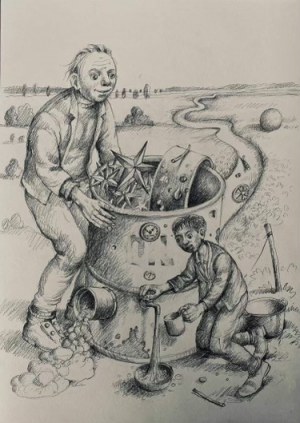 Dariusz Miliński, UTRWALACZE HISTORII, 54 x 43 cm.