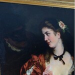 Karl Becker, Portret kobiety z mężczyzną, XIX w.