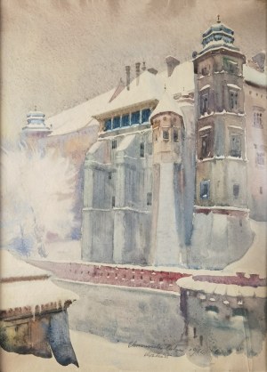 Antoni CHRZANOWSKI (1905-2000), Widok na Wawel i Kurzą Stopkę, 1954